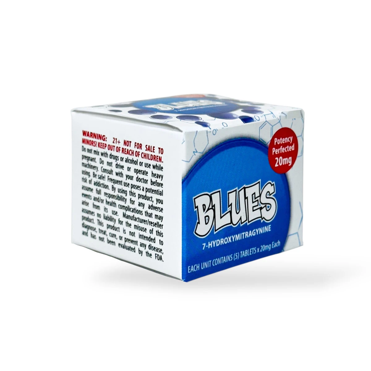 Blues 7 Hydroxymitragynine Chewable Tablets 20mg Per Tablet 5ct 65827